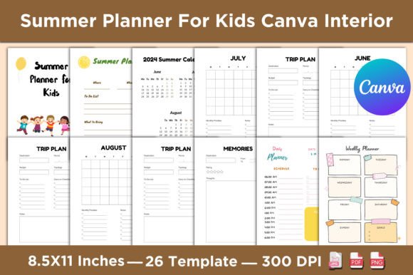 Editable Summer Planner for Kids KDP: A Must-Have for Organized Fun