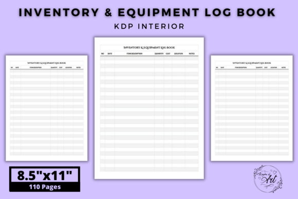 Inventory and Equipment Log Book for KDP: A Practical Tool for Digital Self-Publishing