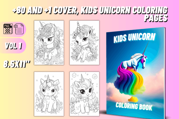 Kids Unicorn Coloring Pages - VOL 1: A Creative Resource for Parents and Educators
