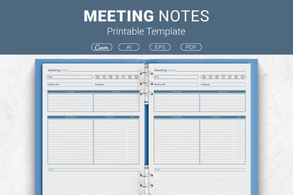 Meeting Notes Printable Template