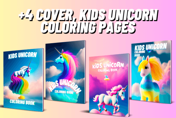 Pack Cover Kids Unicorn Coloring