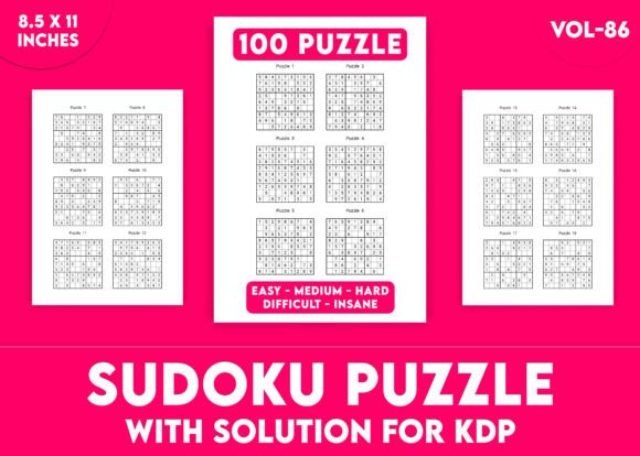 Sudoku Puzzles for KDP Interior Vol-86: A Journey Through 100 Challenging Puzzles